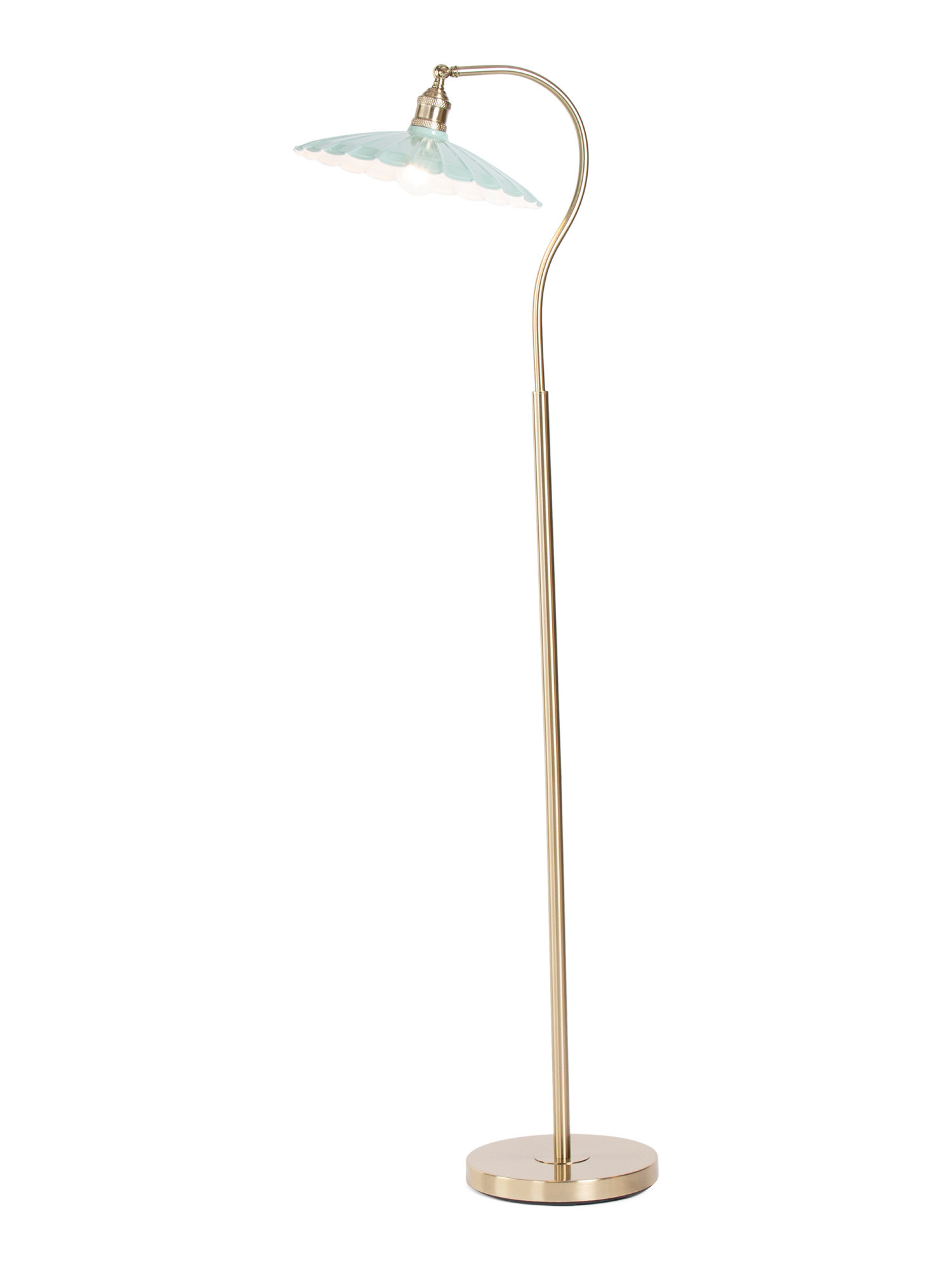 63in Ceramic Scalloped Shade Metal Floor Lamp | TJ Maxx