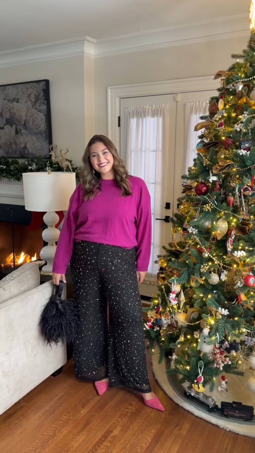 Holiday sweaters & outfit inspo - I typically wear size XXL/1X/18 in everything. Use CARALYN15 at Spanx for 15% off at checkout. 

#LTKHoliday #LTKMidsize #LTKootd