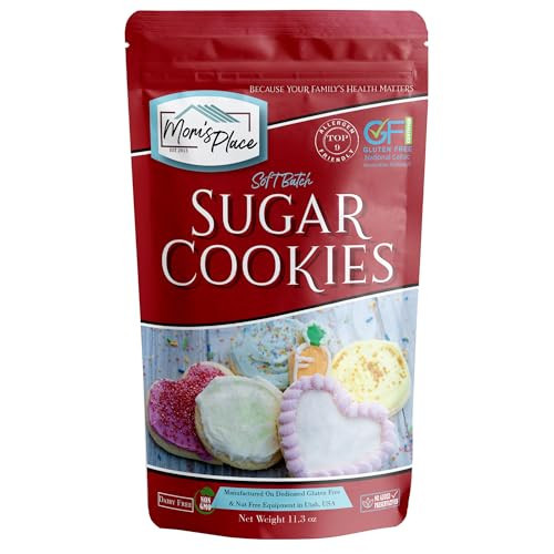 Mom's Place Gluten-Free Sugar Cookie Mix, Dessert Baking, Easy to Make, Nut, Dairy & Soy Free, 12 Servings, 11.3 oz | Amazon (US)