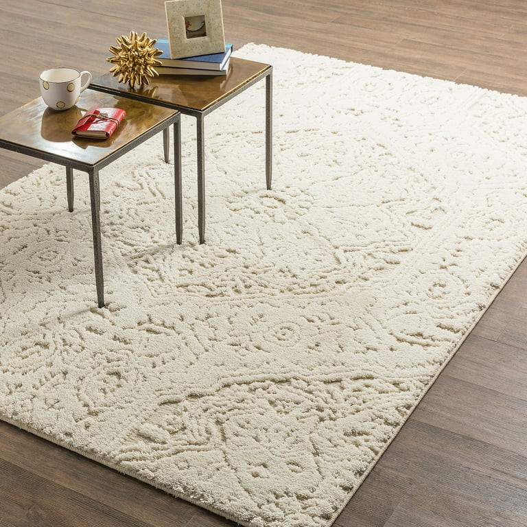 Mohawk Home Loft Francesca Cream Traditional Ornamental Woven Area Rug, 6'6"x9'6", Cream | Walmart (US)