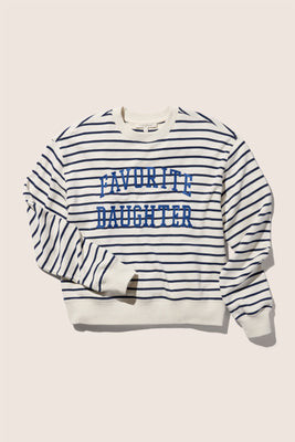 FAVORITE DAUGHTER Women's Collegiate Classic Sweatshirt, Size XL, Blue | Evereve