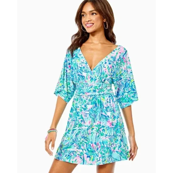 Lilly Pulitzer Parigi Skort Romper Ibiza Blue Cabana Cocktail | Poshmark