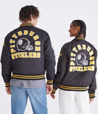 Pittsburgh Steelers Helmet Bomber Jacket | Aeropostale