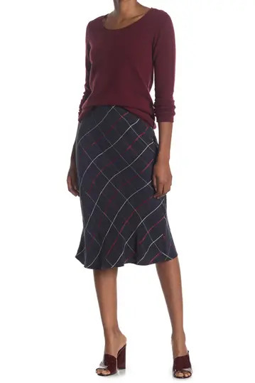 Plaid Bias Midi Skirt | Nordstrom Rack