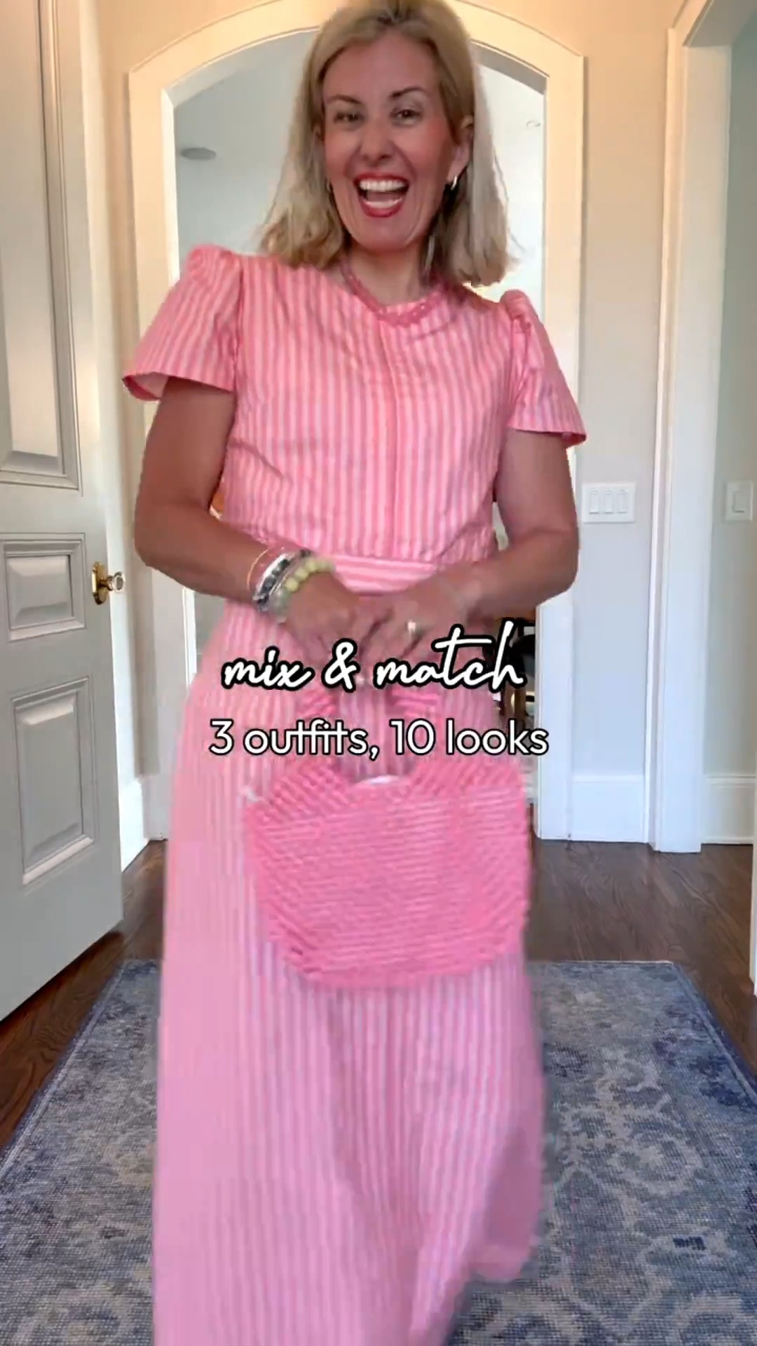 You know we mix and match around here! The Garland Bags apparel line is the show stopper, but all the other pieces sure make the pieces pop, right?
Gucci sandals - 38.5 ( size up 1/2)
All other shoes - 8 tts
Colettes - 26P
Galway Jeans - 26P
Blouse & Tee - xs
*Use code ￼ Catherine20 at Allie + Bess 
*Use code CMLP15 at Lilla P
*Use code MIXANDMATCH at Colores Collectivee

#LTKOver40 #LTKdayinmylife #LTKmomlife