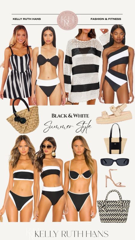 Black and white swimsuit and coverup options! 

#LTKSeasonal