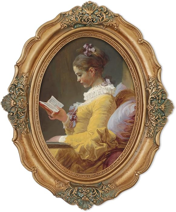 SIMON'S SHOP Gold Picture Frames 5x7 for Wall and Tabletop, Vintage Oval 5x7 Photo Frame, Rococo ... | Amazon (US)