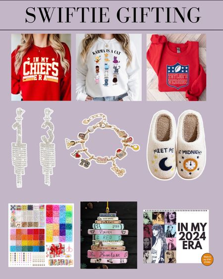 If you’ve got a swiftie in your life then here’s a great gift guide of holiday presents you can get them! These are fun for coworkers, secret Santa, wives, girlfriends, kids, sisters, really anyone who loves Taylor! 

#LTKGiftGuide #LTKstyletip #LTKHoliday