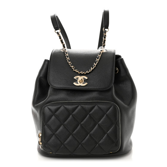 Caviar Quilted Business Affinity Backpack Black | FASHIONPHILE (US)
