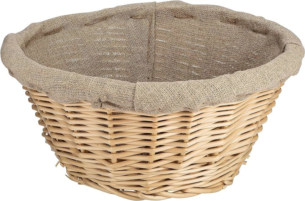 Matfer Bourgeat Banneton Linen-Lined Proofing Wicker Basket, Round, 8 1/4" | Amazon (US)