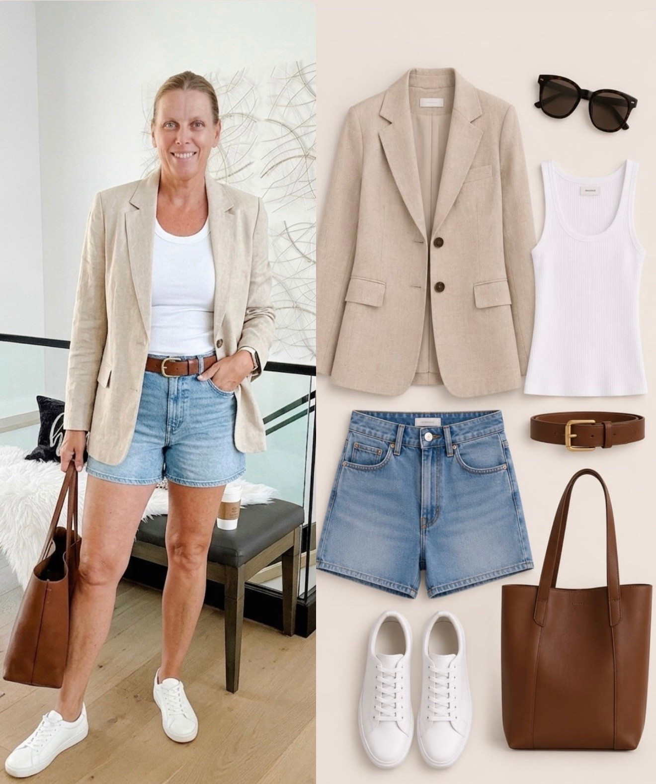 Casual elevated look
Adding a blazer to denim short instantly elevated this whole look.

Denim shorts, blazer, early fall outfit, elevated casual,

#LTKfall #LTKstyletip #LTKover50style