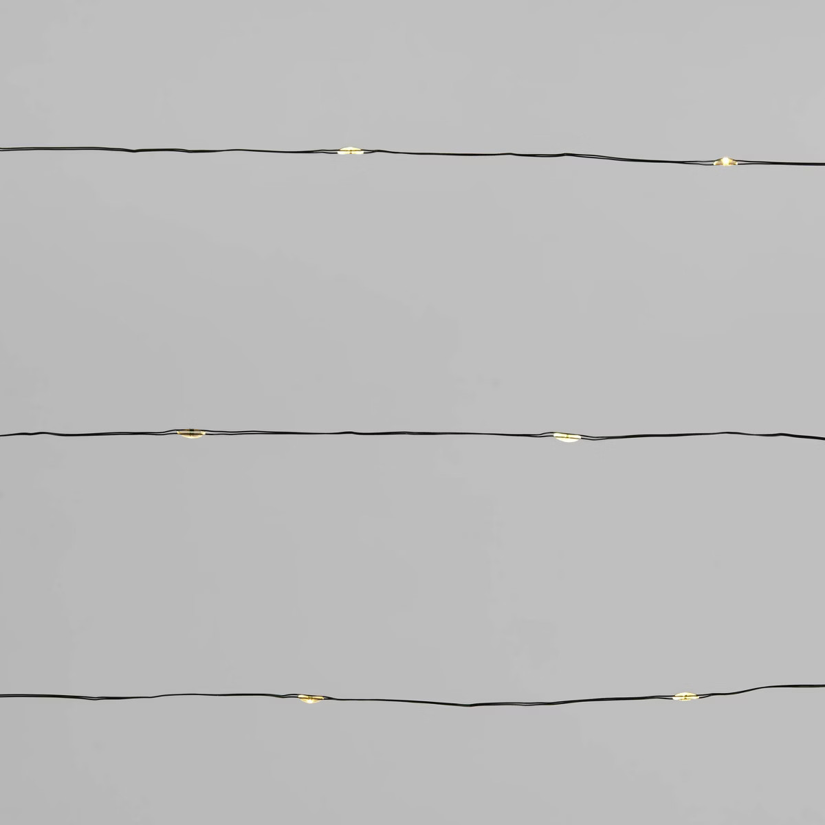 30ct Battery Operated LED Twinkling Christmas Dewdrop Fairy String Lights Warm White with Green W... | Target