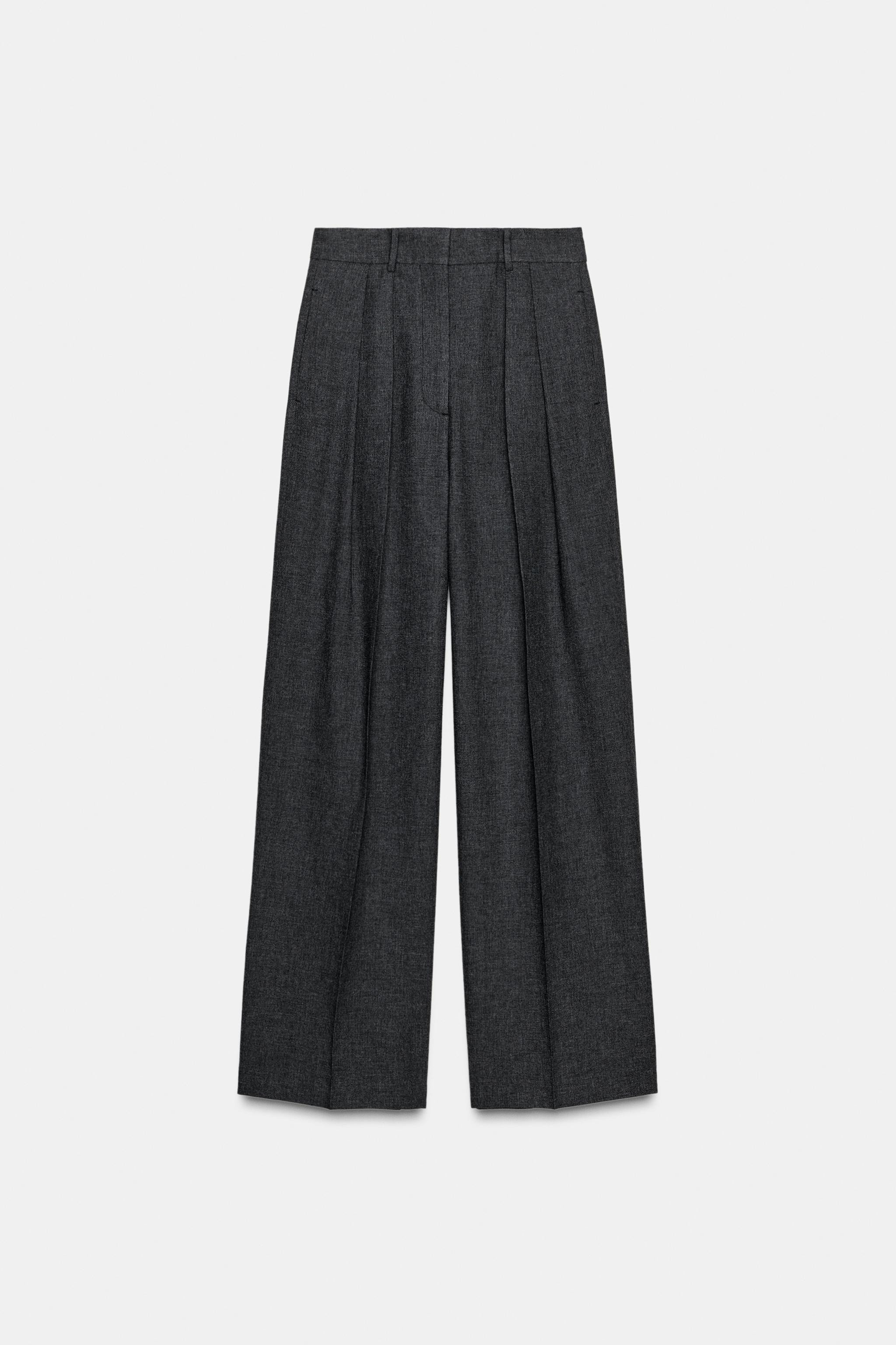 WIDE-LEG PLEATED PANTS ZW COLLECTION | Zara US