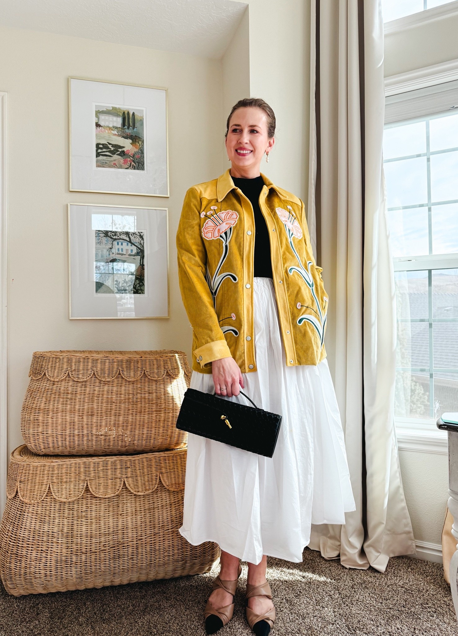 This look is elegant enough for date night and comfy enough to wear all day everyday.

I’m wearing a French Connection midi dress in size large (ps. It has pockets), an Azalea Wang floral print jacket in an XL (for a looser fit), an Amazon clutch, and Nine West heels (old, similar linked below).

@ltk @dillards @French connection
 #easter outfits women #date night outfits #spring outfits 2026 #spring dresses #easter dress women #vacation outfits beach #ltkshoecrush #ltkseasonal

#LTKootd #LTKTall #LTKOver40