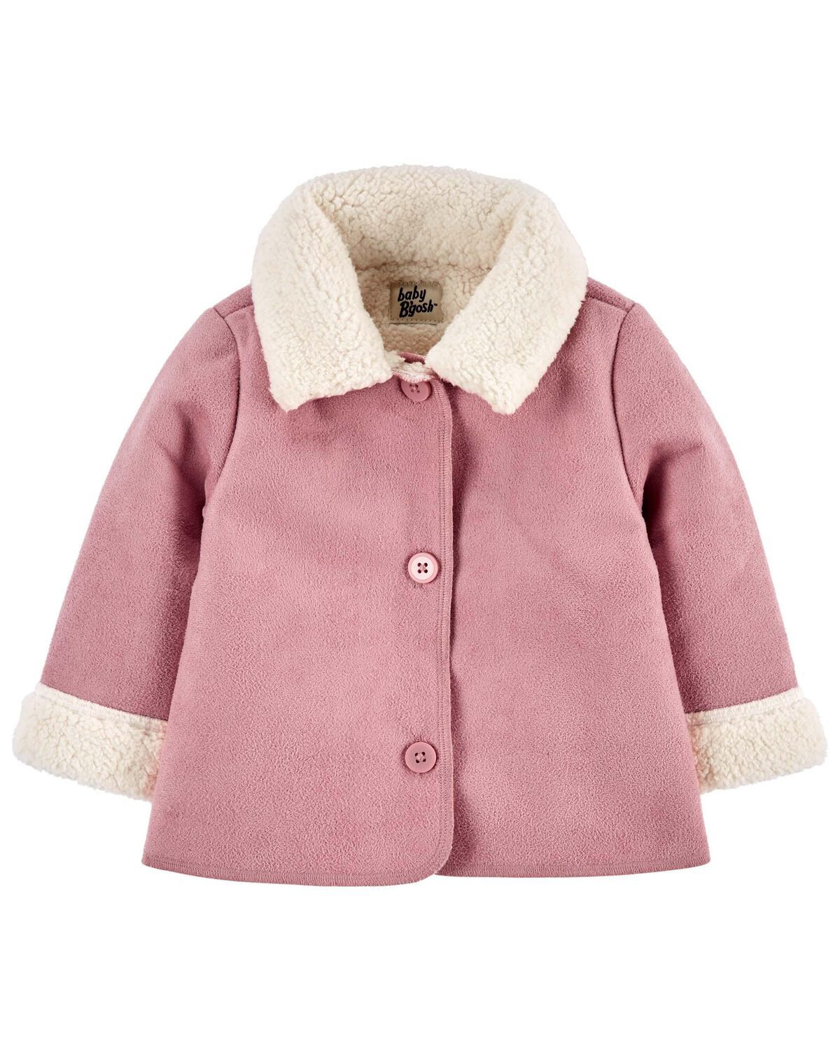 Pink Baby Sherpa Faux Suede Jacket | carters.com | Carter's