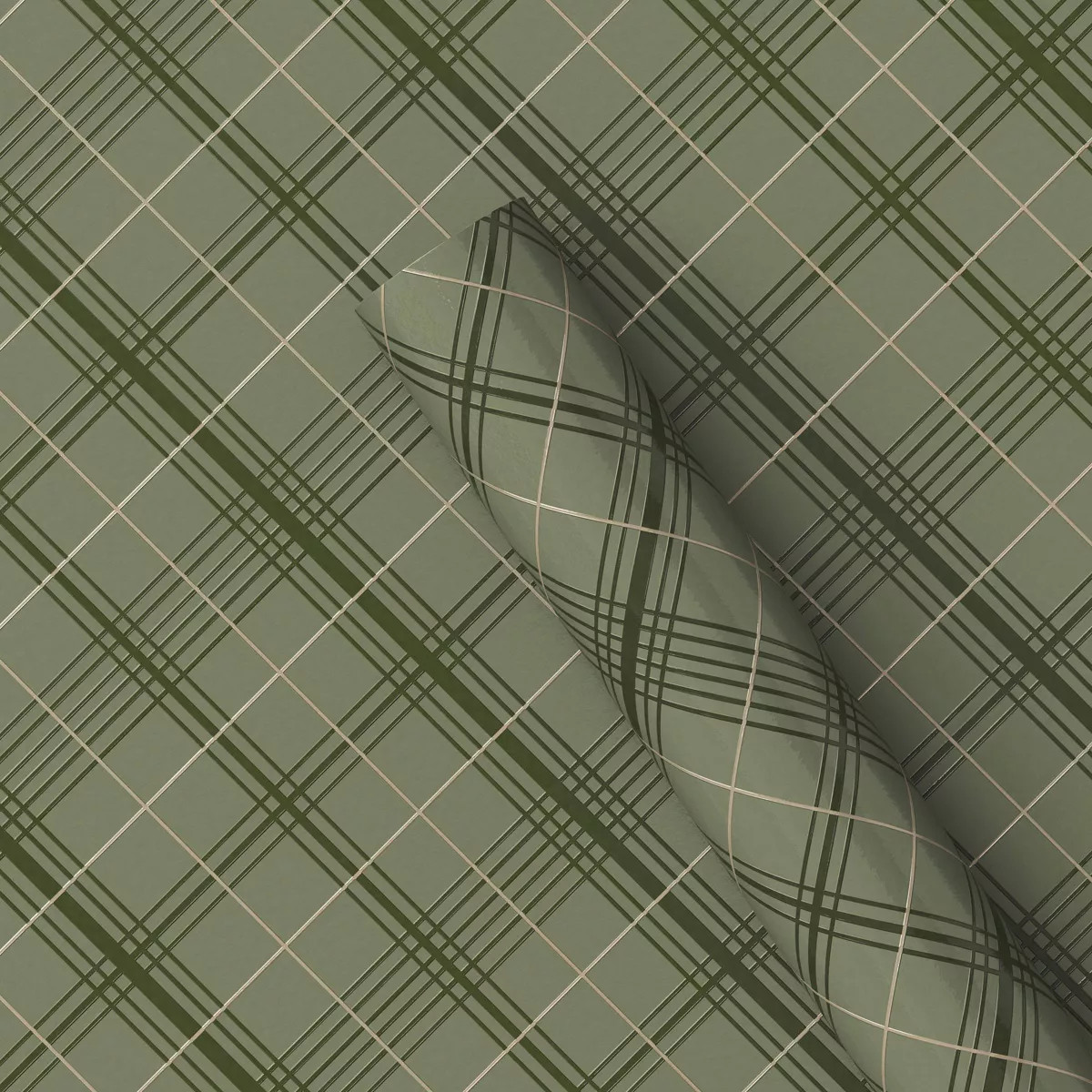 25 sq ft Plaid Christmas Gift Wrap Green - Wondershop™ | Target