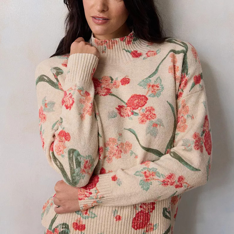 Women's LC Lauren Conrad Mockneck Pullover Sweater | Kohl's