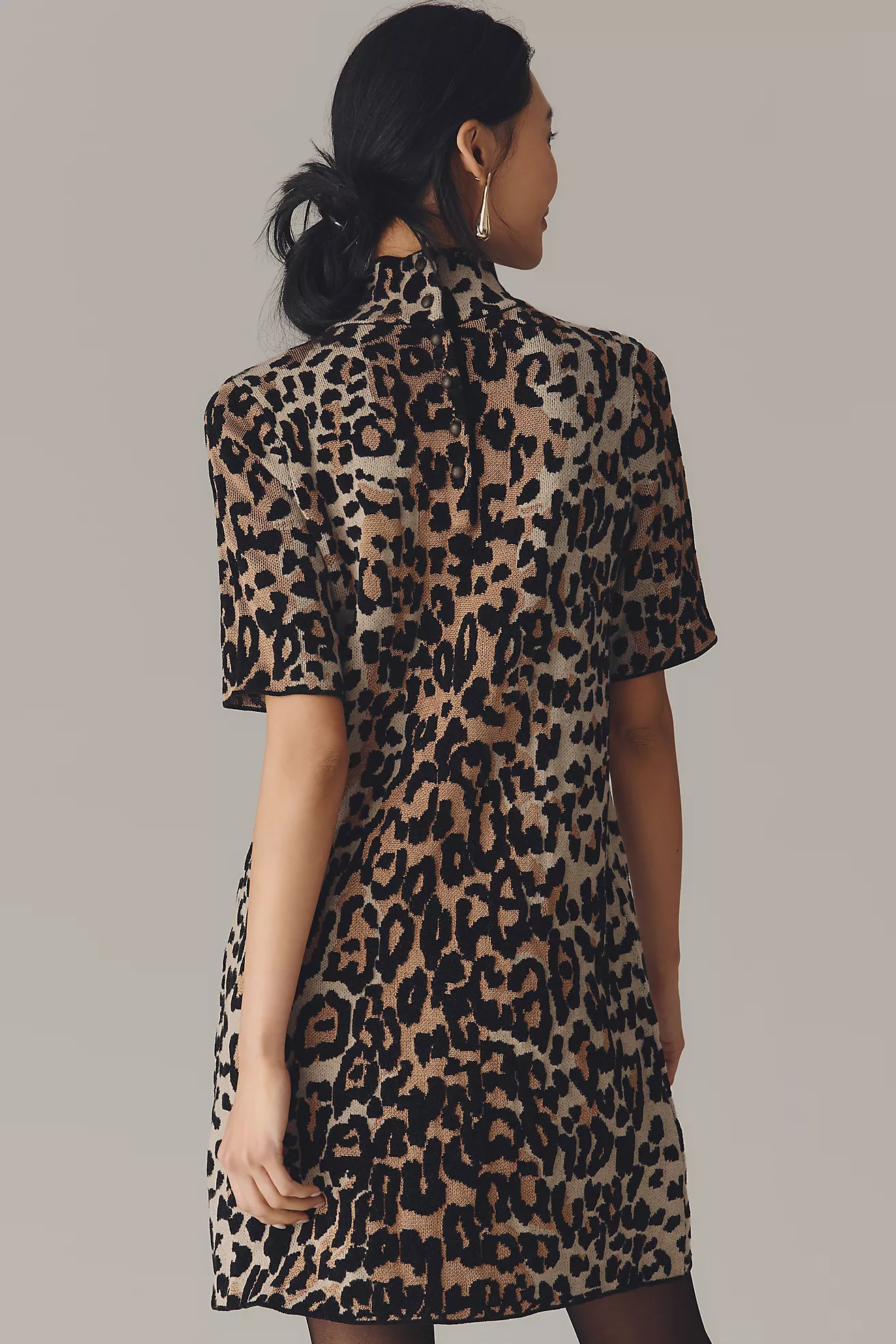 The Annalise Mock-Neck Chenille Sweater Mini Dress by Maeve | Anthropologie (US)