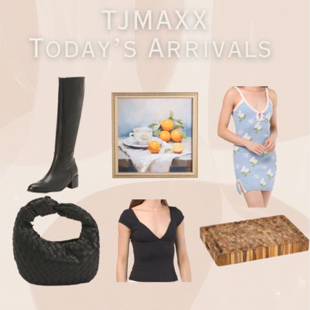 Tjmaxx Today’s New Arrivals! Cute finds in womens clothing, accessories, and home decor! Brands: Free People, Teakhaus, Love Shack Fancy, Elode, and more!

Cute basic staple pieces, bottega venette jodie bag dupe, free people flattering top, leather knee high black boots, lemon art frame, girly dress

#LTKsalealert #LTKfindsunder100