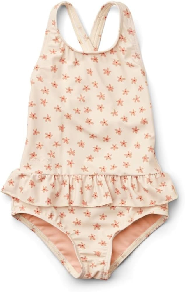 Toddler Girls One Piece Swimsuits Crossback Backless Bathing Suit Whale Dolphin Shark Swimwear wi... | Amazon (US)