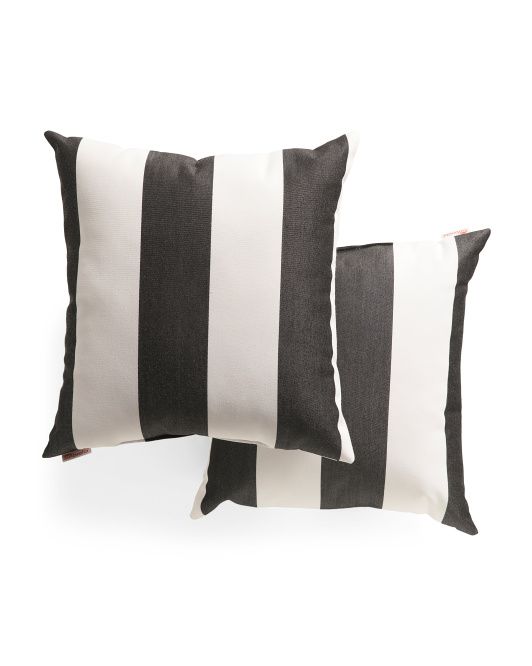 Made In Usa 18x18 Outdoor Cabana Stripe Pillows | TJ Maxx