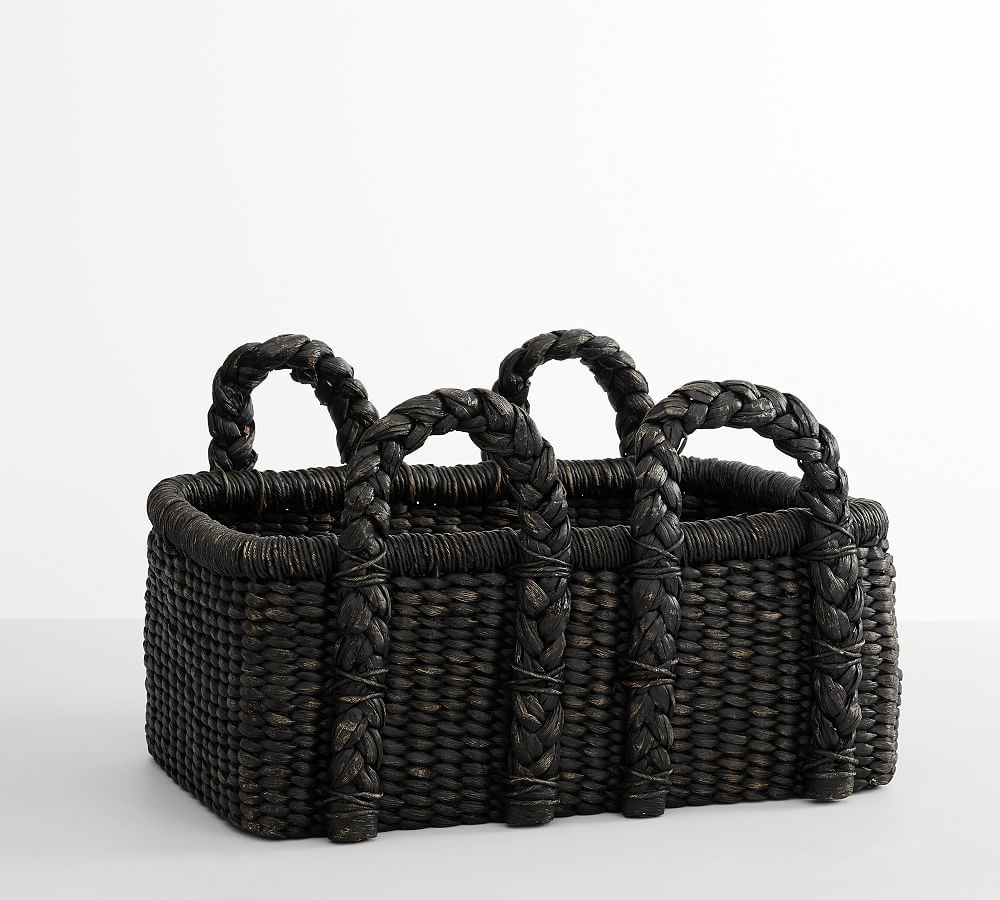 Beachcomber Handwoven Seagrass Rectangular Handled Baskets | Pottery Barn (US)