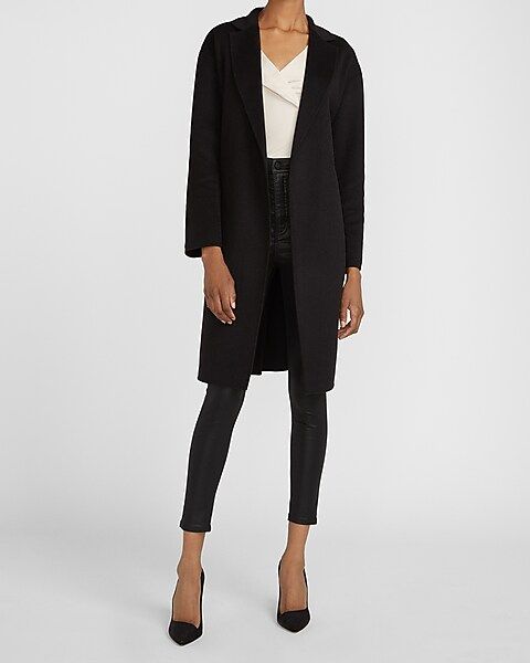 Belted Wrap Front Wool Coat | Express