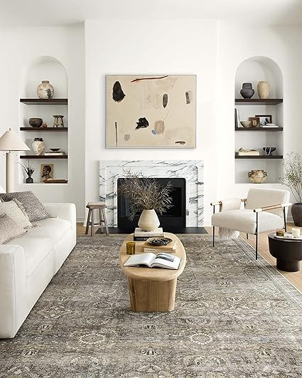 Loloi II Layla Collection LAY-13 Antique / Moss, Traditional 7'-6" x 9'-6" Area Rug | Amazon (US)