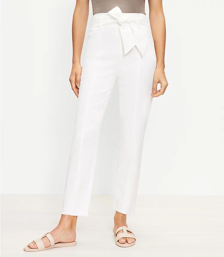 Tie Waist Tapered Pants | LOFT | LOFT