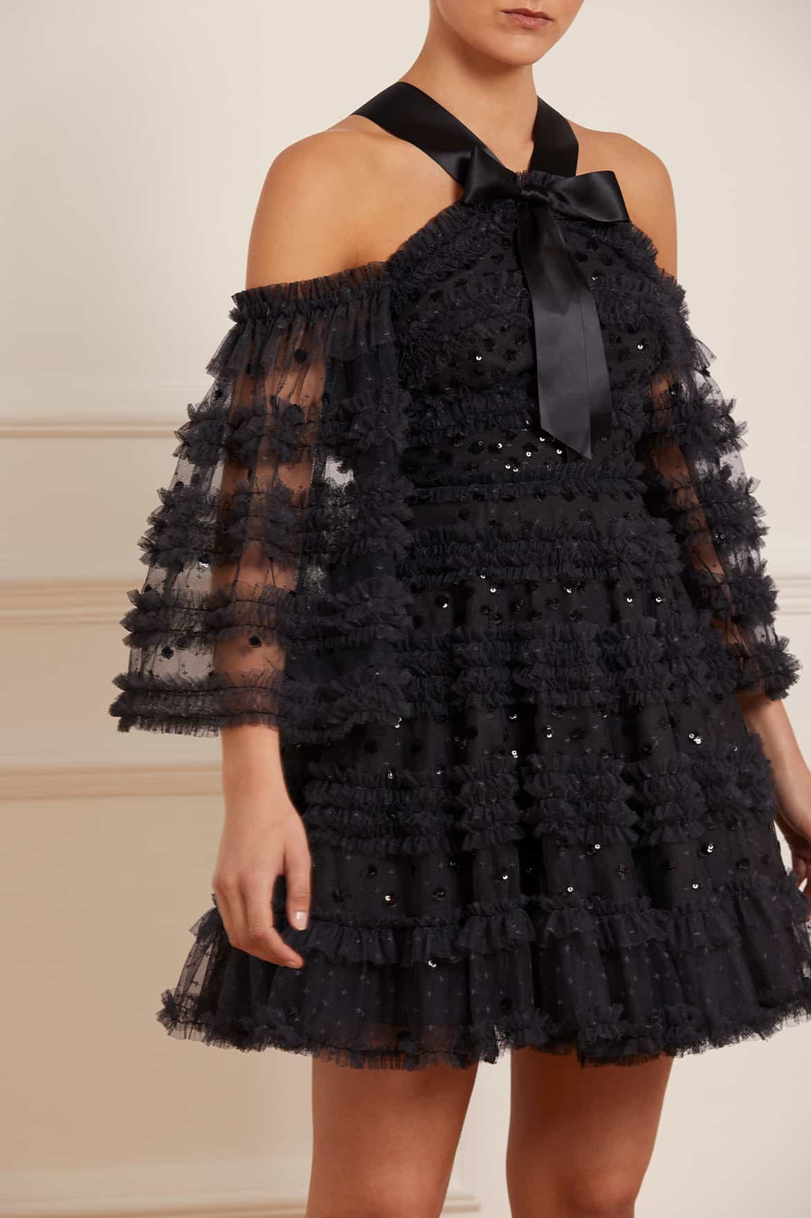 Vivian Off Shoulder Micro Mini Dress | Needle & Thread