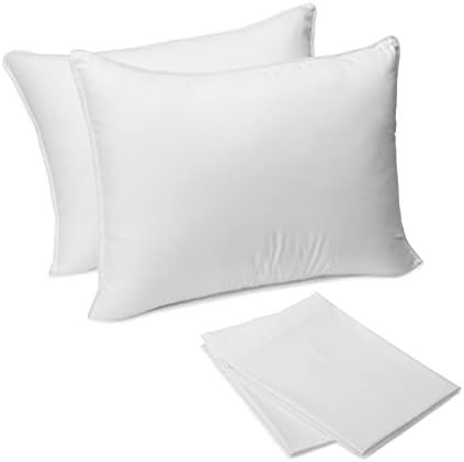 Amazon Basics Down-Alternative Pillows, Soft Density for Stomach and Back Sleepers - Standard (Pa... | Amazon (US)