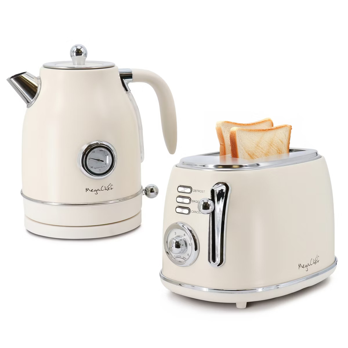 MegaChef 1.7 Liter Electric Tea Kettle and 2 Slice Toaster Combo | Target