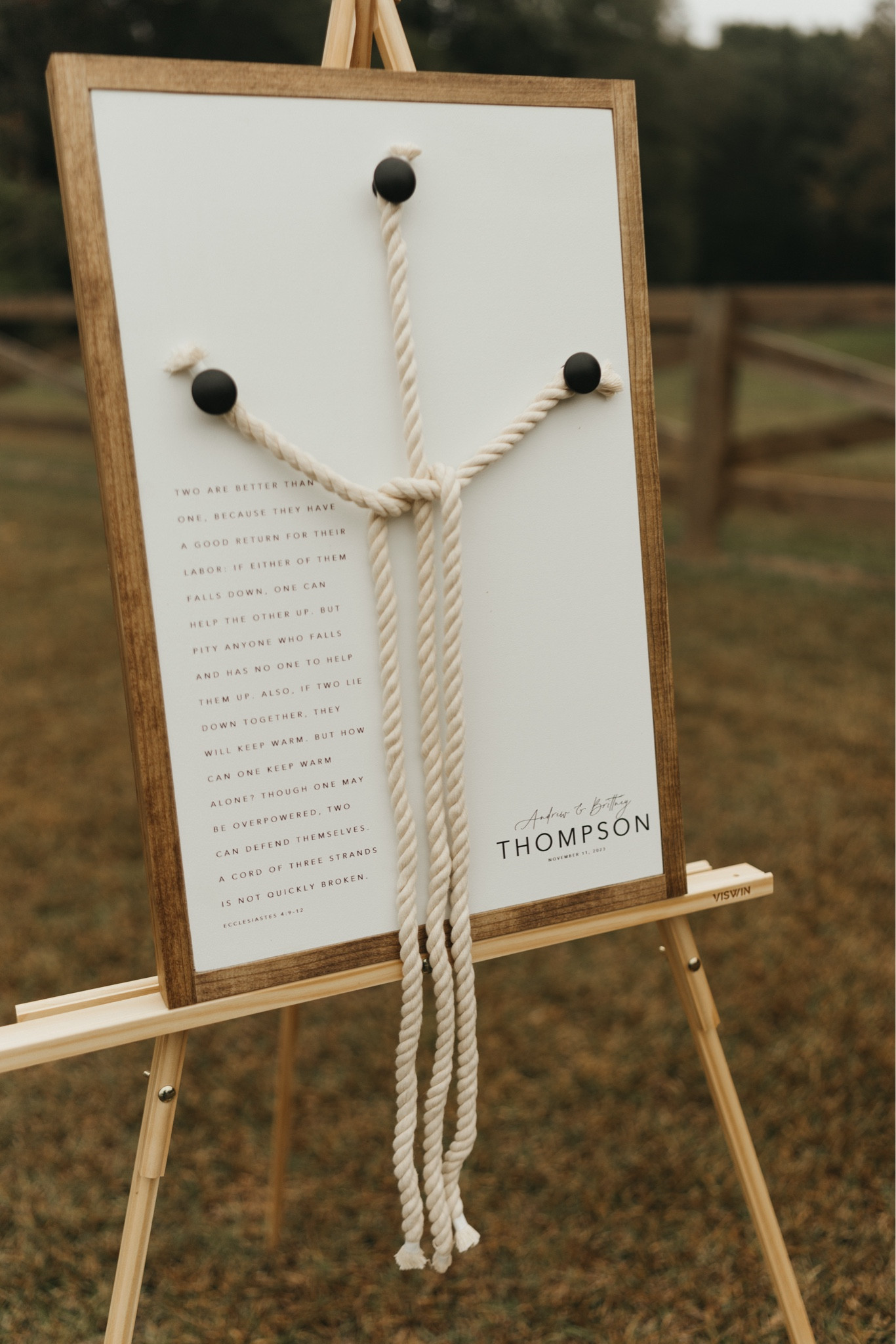 A cord of three strands
Wedding ceremony
Home decor
Wedding keepsake 
Christian wedding 
Unity ceremony
Wedding Decor 
Unity idea
Wood frame, Customized wedding idea, Bride, groom, wooden easel, wood stand, wedding stand, event stand, wood easel

#LTKfamily #LTKwedding #LTKhome