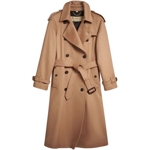 Burberry cashmere trench coat - Brown | Farfetch EU