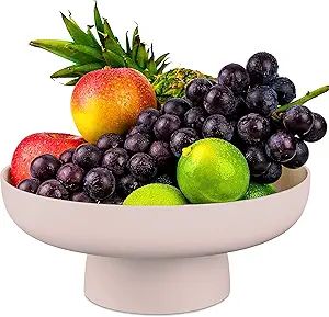 10.4 Inch Fruit Bowl, Fruit Bowl For Kitchen Counter, Pedestal Fruit Bowl For Table Countertop, D... | Amazon (US)