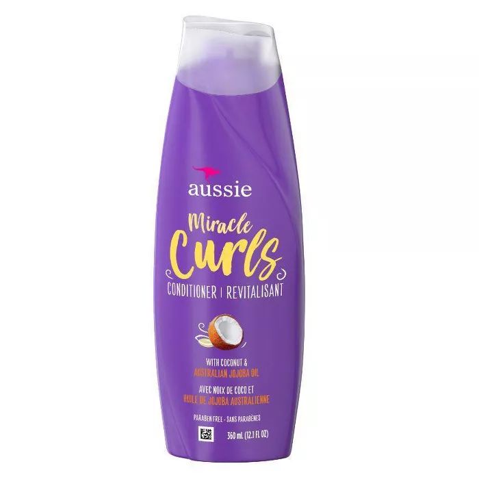 Aussie Paraben-Free Miracle Curls Conditioner with Coconut & Jojoba Oil For Curly Hair - 12.1 fl ... | Target