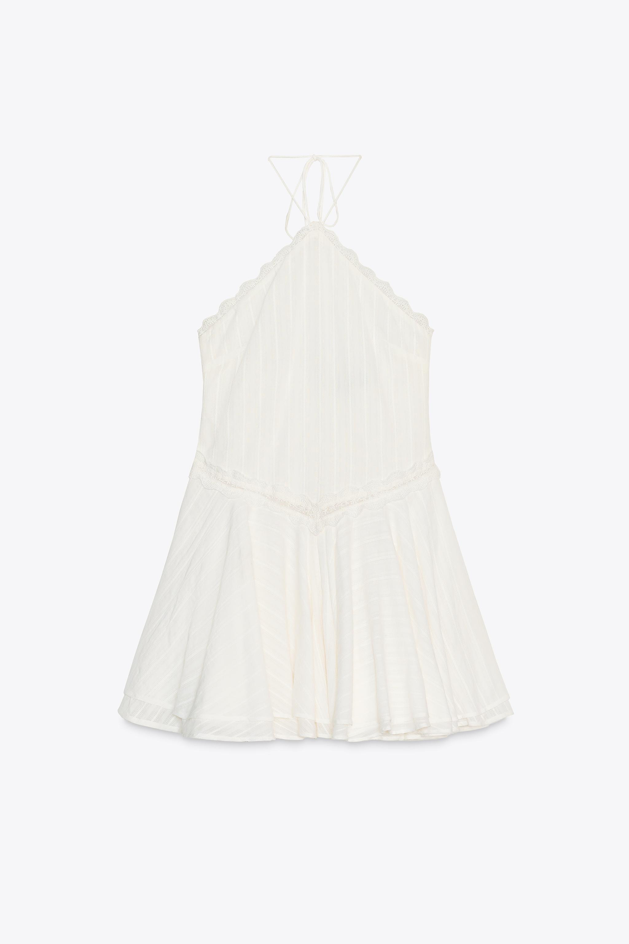 HALTER RUFFLED SHORT DRESS | Zara US