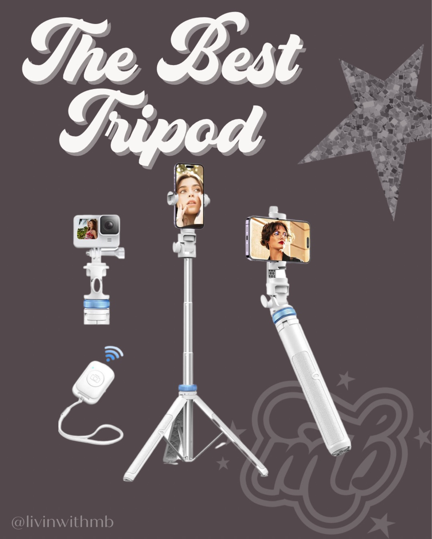 The best tripod for content creating, travel, at home, etc.!!!! Comes with shutter clicker  

#LTKhome #LTKparties #LTKtravel