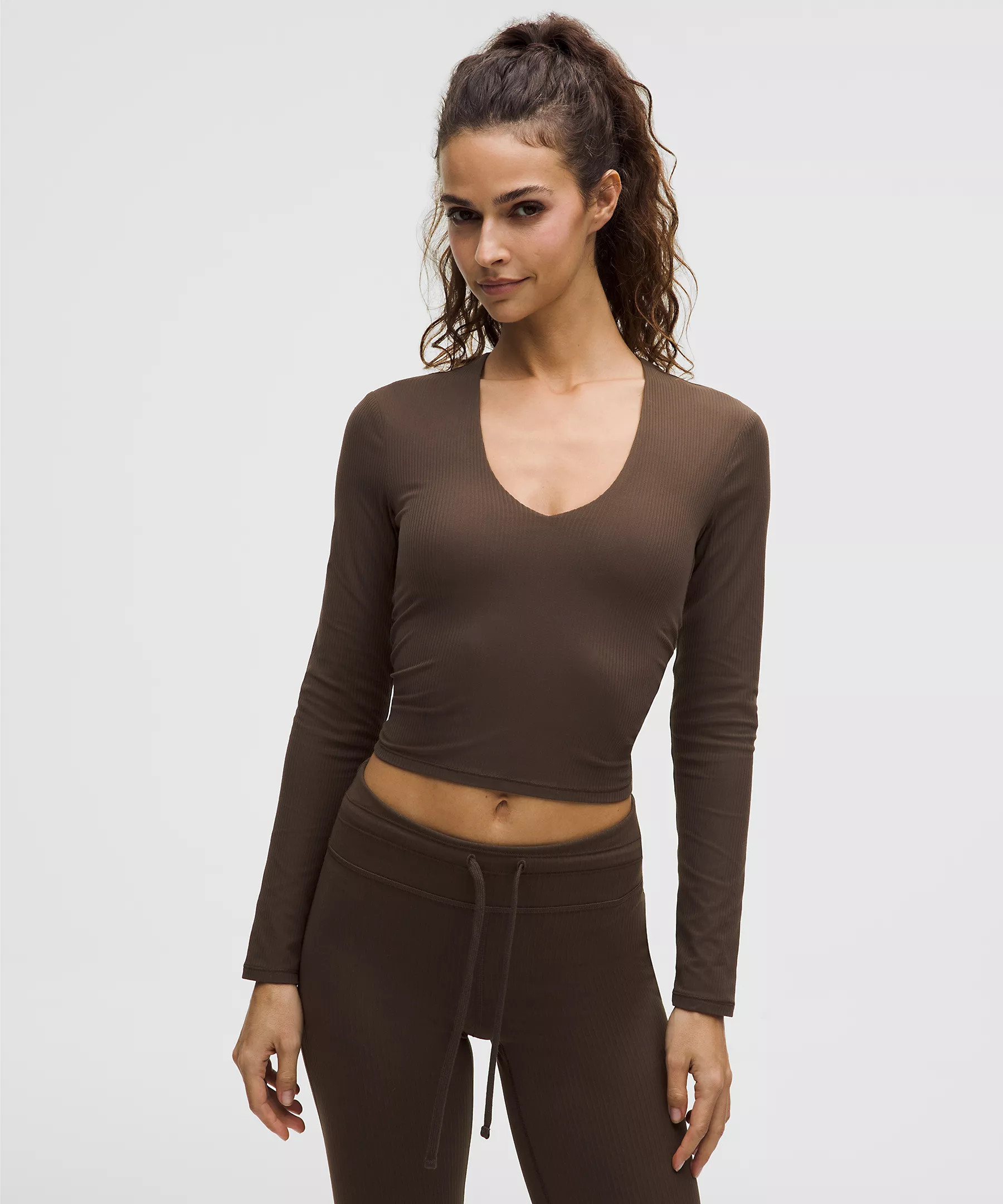 All It Takes Ribbed Nulu V-Neck Long-Sleeve Shirt | Lululemon (US)