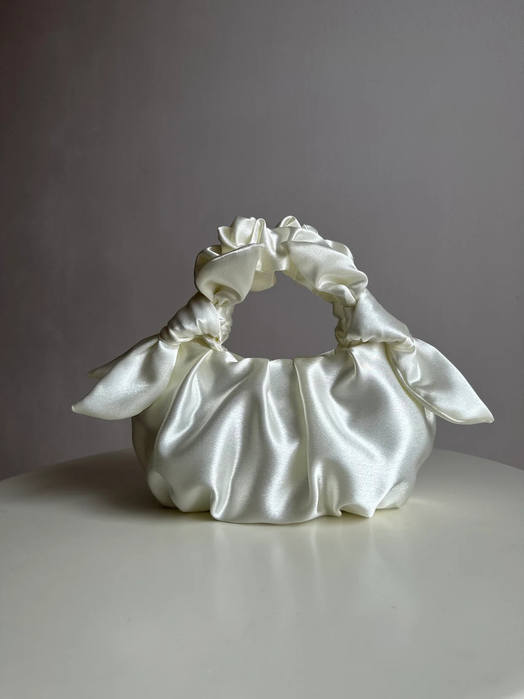 Small Satin Bag | Handmade Satin Bag With Knots| +25 Colors | Silk Satin Bridal Bag | Wedding Bag... | Etsy (US)