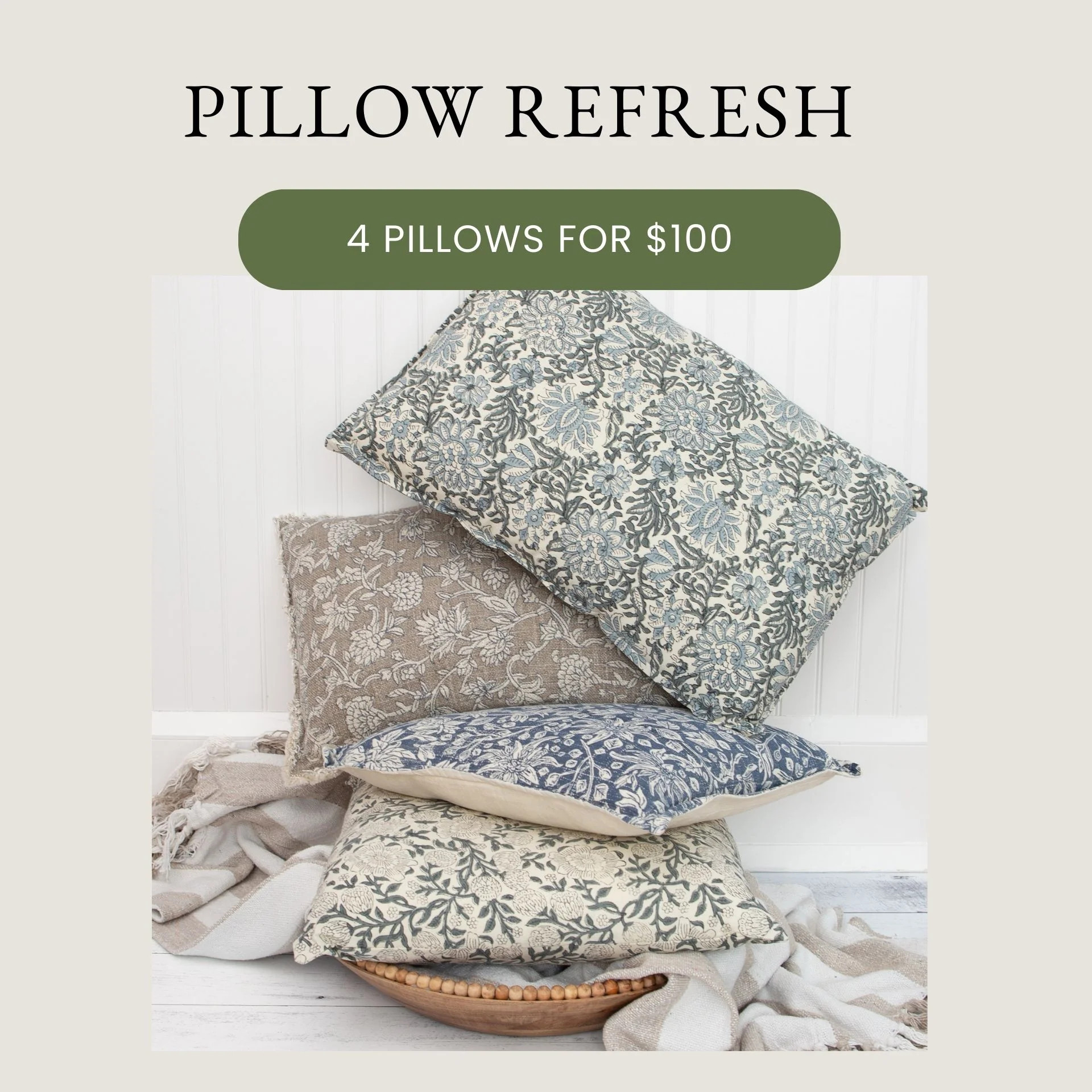 Pillow Refresh: 4 Pillows for $100 | Interior Delights