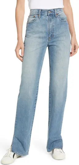 Madewell The Perfect Straight Side-Slit Edition Jeans | Nordstrom | Nordstrom