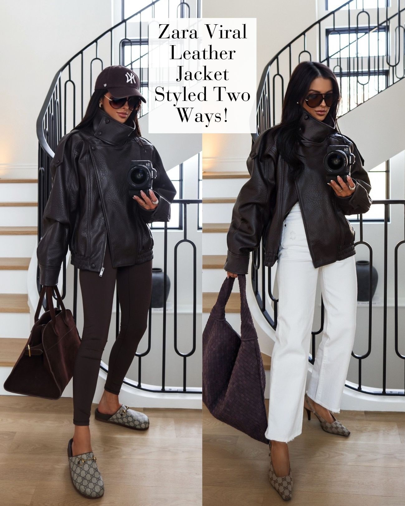 Viral faux leather jacket from Zara in the new chocolate brown color and I am obsessed. The fit is so flattering and the color is that rich warm brown that makes every outfit feel more elevated. I’ve been reaching for it nonstop because it instantly pulls together even the simplest jeans and tee combo. It looks designer, feels structured, and is such a good transitional piece.

Zara faux leather jacket in chocolate brown

miamiamine Zara faux leather jacket chocolate brown viral jacket elevated everyday style chic layering piece winter to spring transition outfit polished casual look statement outerwear affordable fashion find



#LTKootd #LTKOver40 #LTKSeasonal