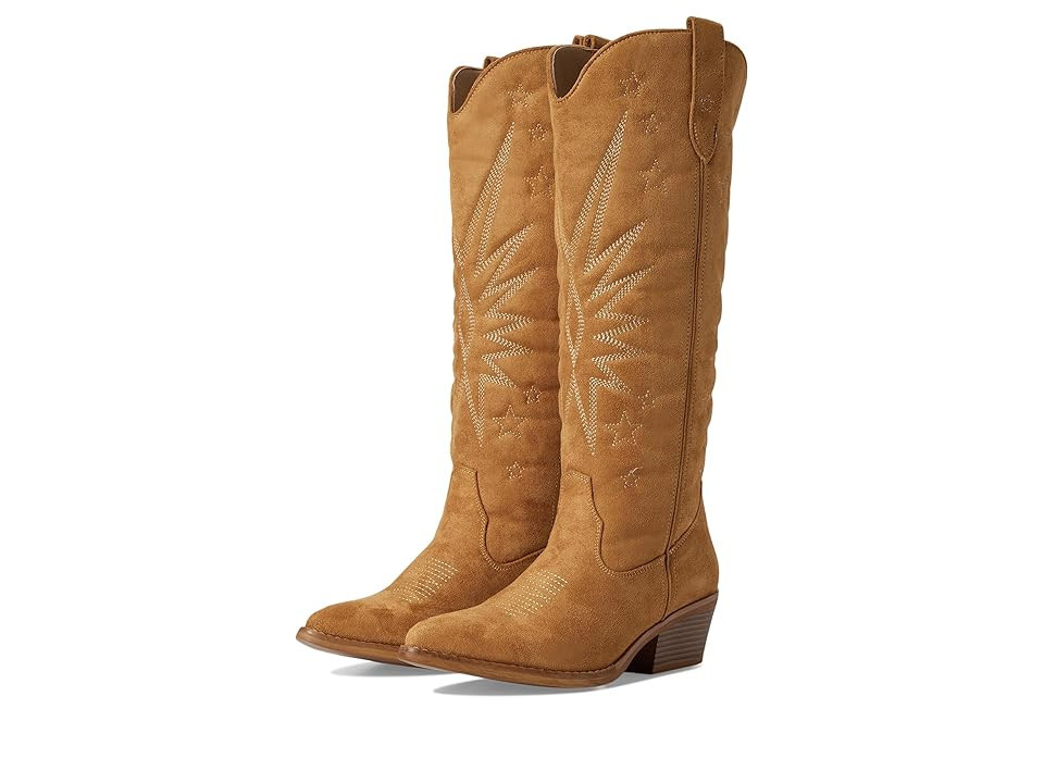 Roper Starburst Cowboy Women's Boots Tan : 10 B - Medium, Leather/Rubber | Zappos
