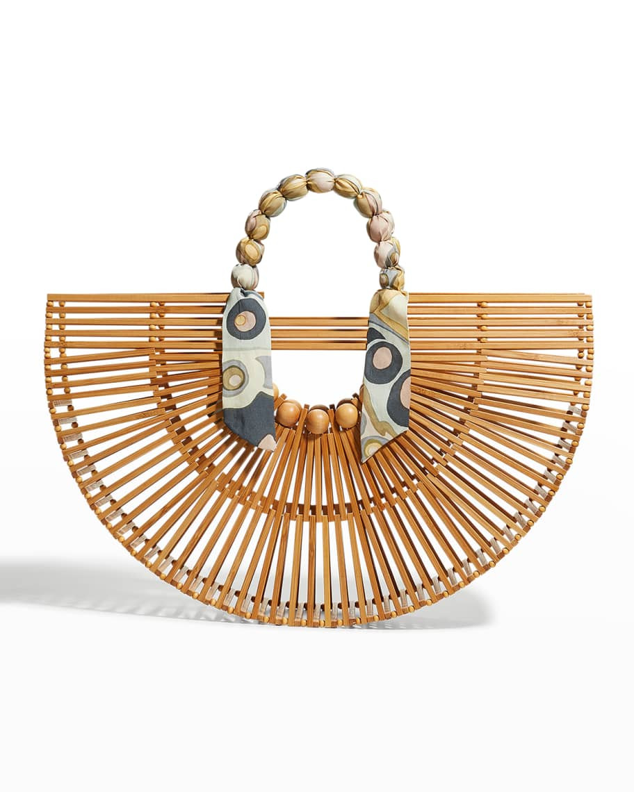 Cult Gaia Fan Ark Bamboo Top-Handle Bag | Neiman Marcus