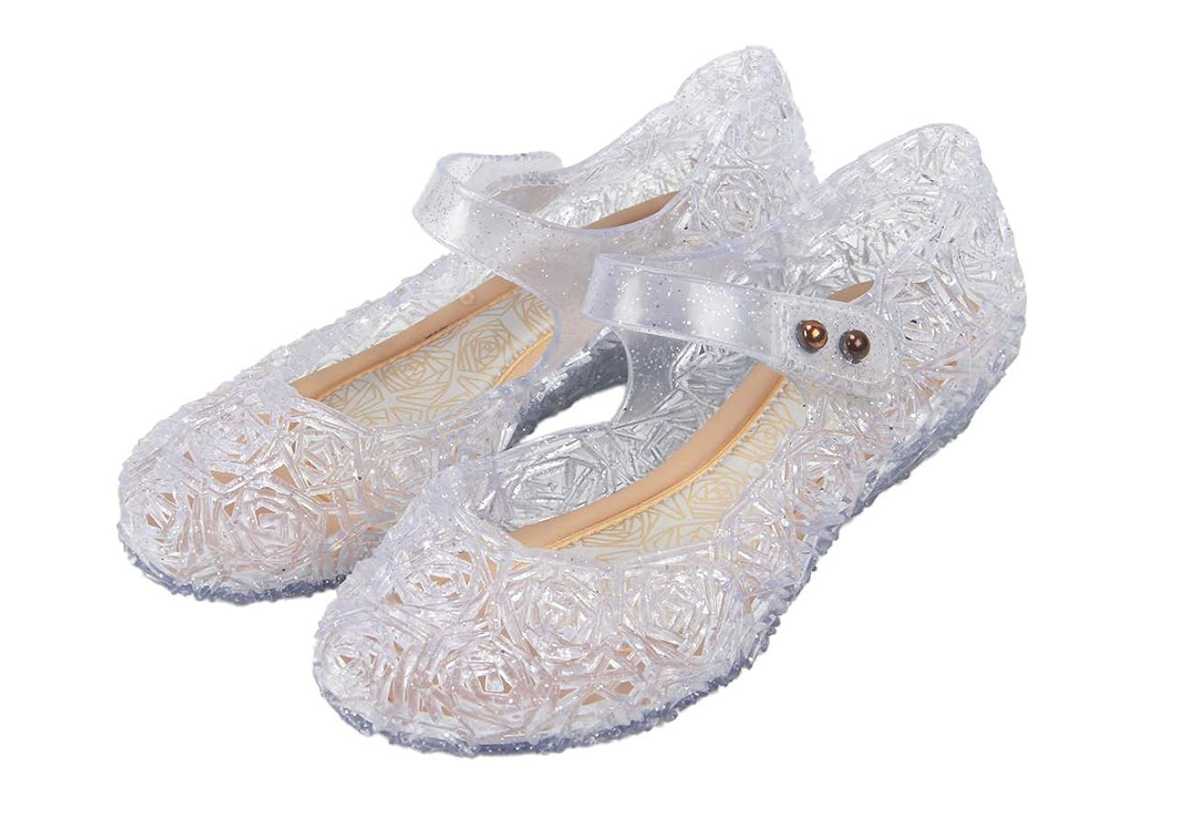 GUGUYeah Princess Costumes Jelly Flats Shoes, Cosplay Birthday Party Dress Up Sandals for Little ... | Amazon (US)