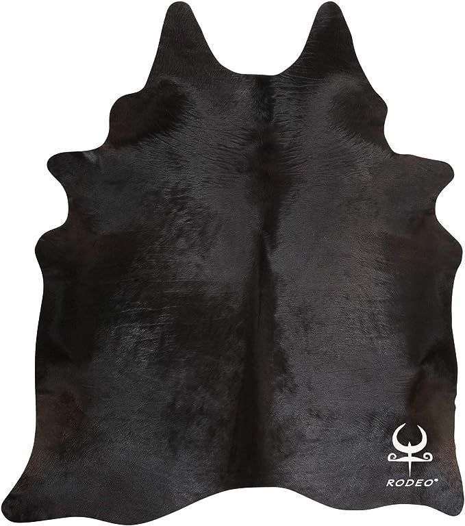 Solid Black Rodeo Cowhide Rug (6x7) | Amazon (US)