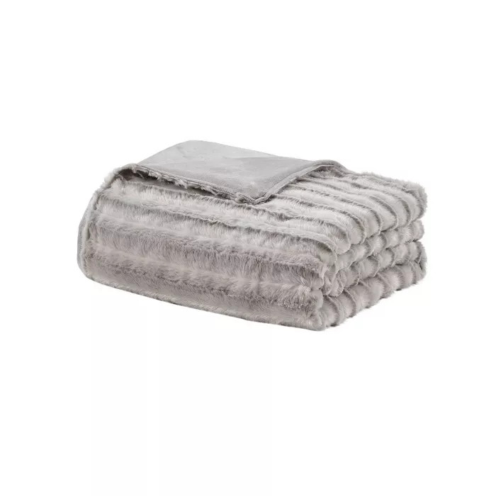 60" x 70" York Faux Fur 12lb Weighted Throw Blanket with Removable Cover | Target