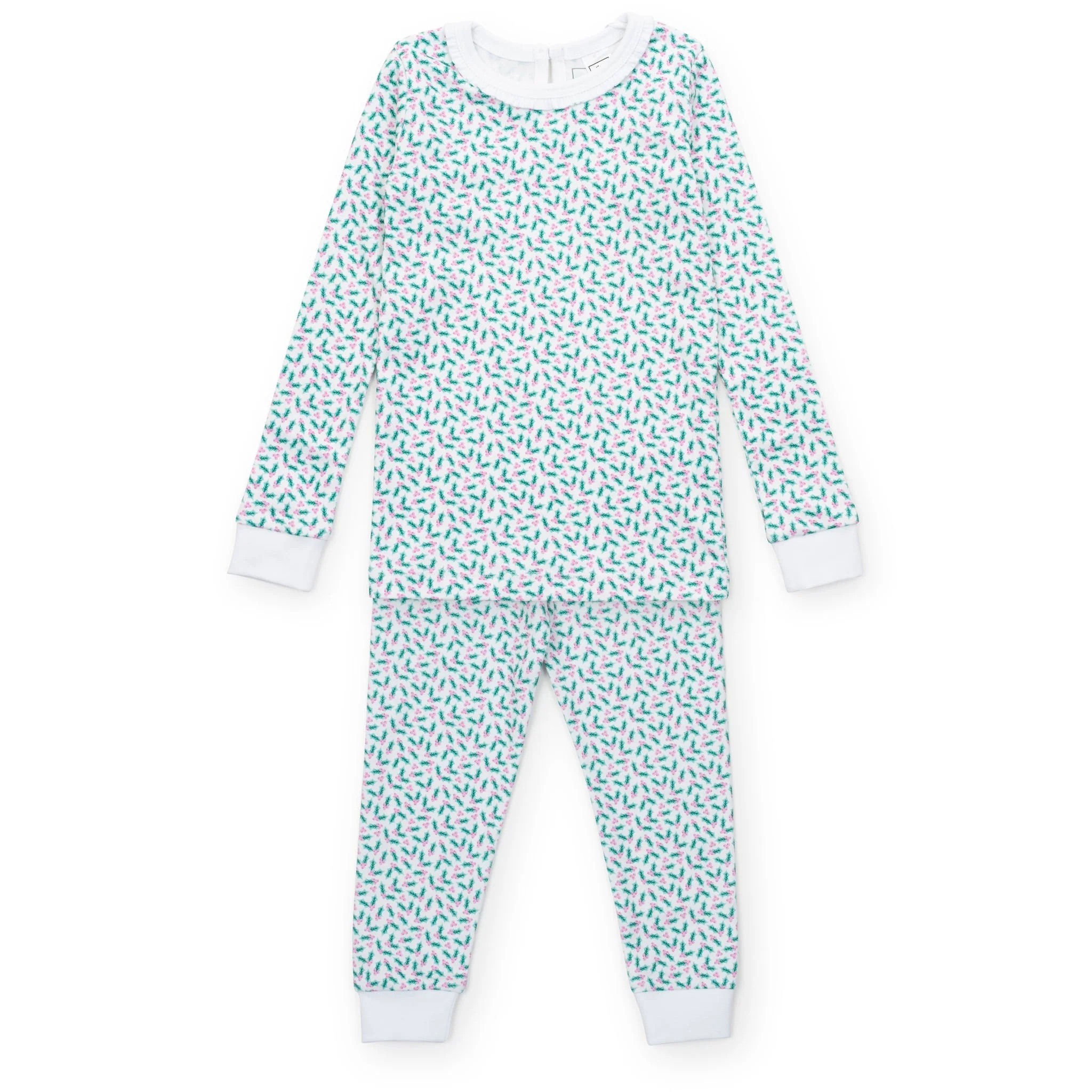 Ava Girls' Pajama Pant Set - Holly Holidays | Lila and Hayes
