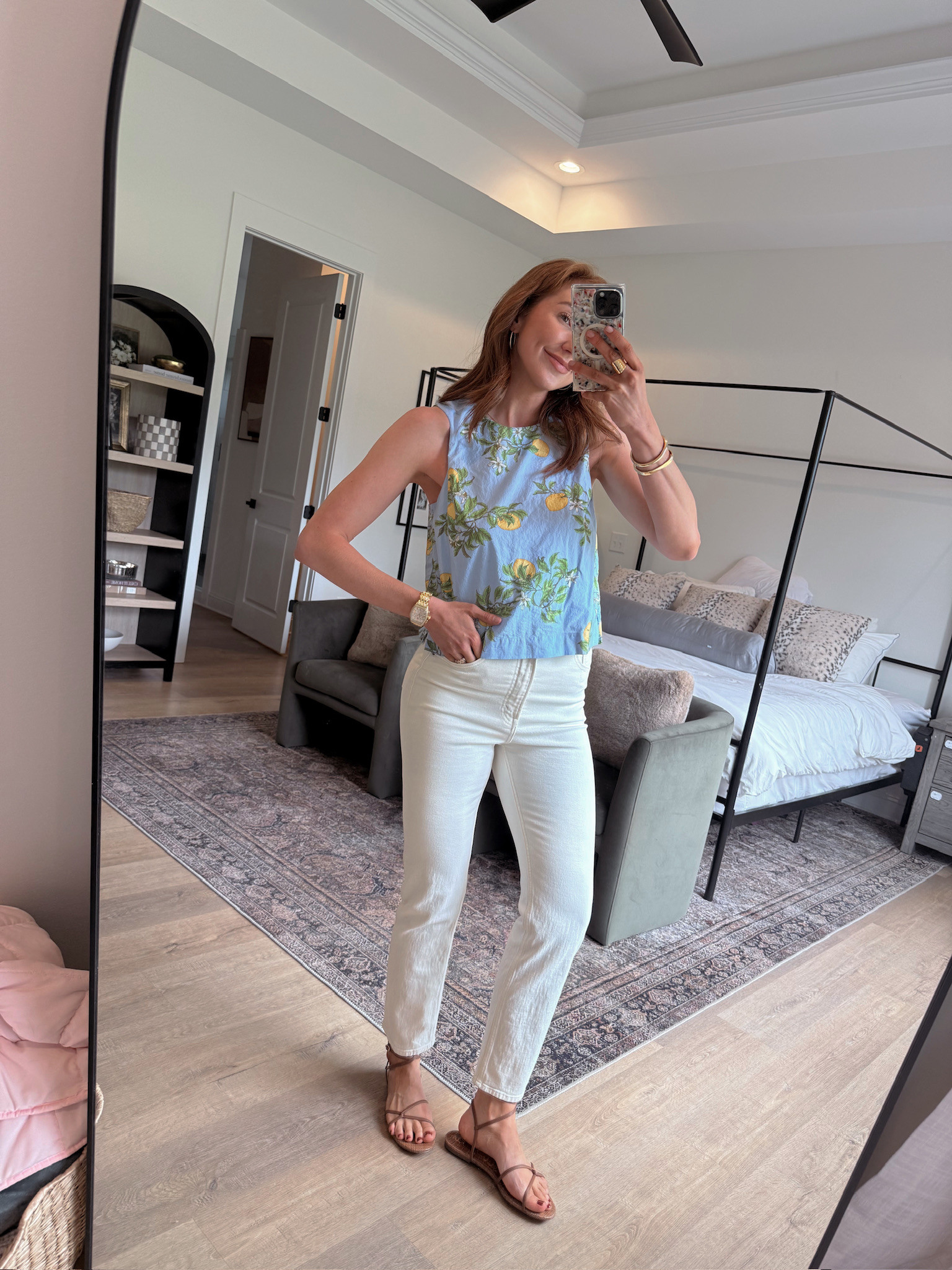 This lemon print top from Land's End is just too cute!! It comes as a matching set with a skirt, but I paired the top with white denim for an easy everyday summer look. Love the length, lightweight feel, and how polished it looks with minimal effort.🍋 

 

#LTKgrwm #LTKootd #LTKmomlife